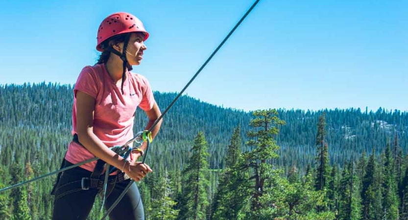 girls only rock climbing trip in california